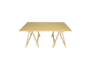 Photograph of Exposed Whitewash Banquet Trestle Table
