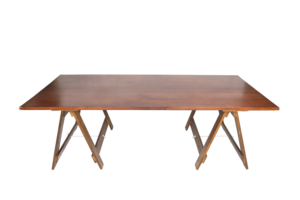 Photograph of Exposed Walnut Banquet Trestle Table