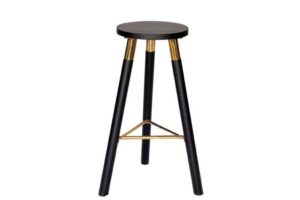 Photograph of Tripod Bar Stool - Black and Gold